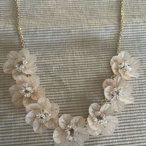 Elegant Floral Necklace with Gold Chain